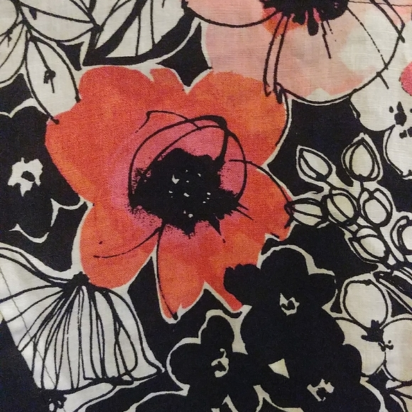 KIM ROGERS Floral Jacket 100% Linen - Picture 7 of 8